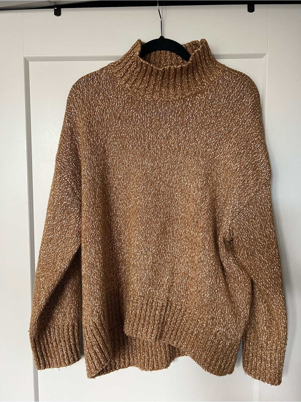 Camel/Tan Speckled Turtleneck Sweater